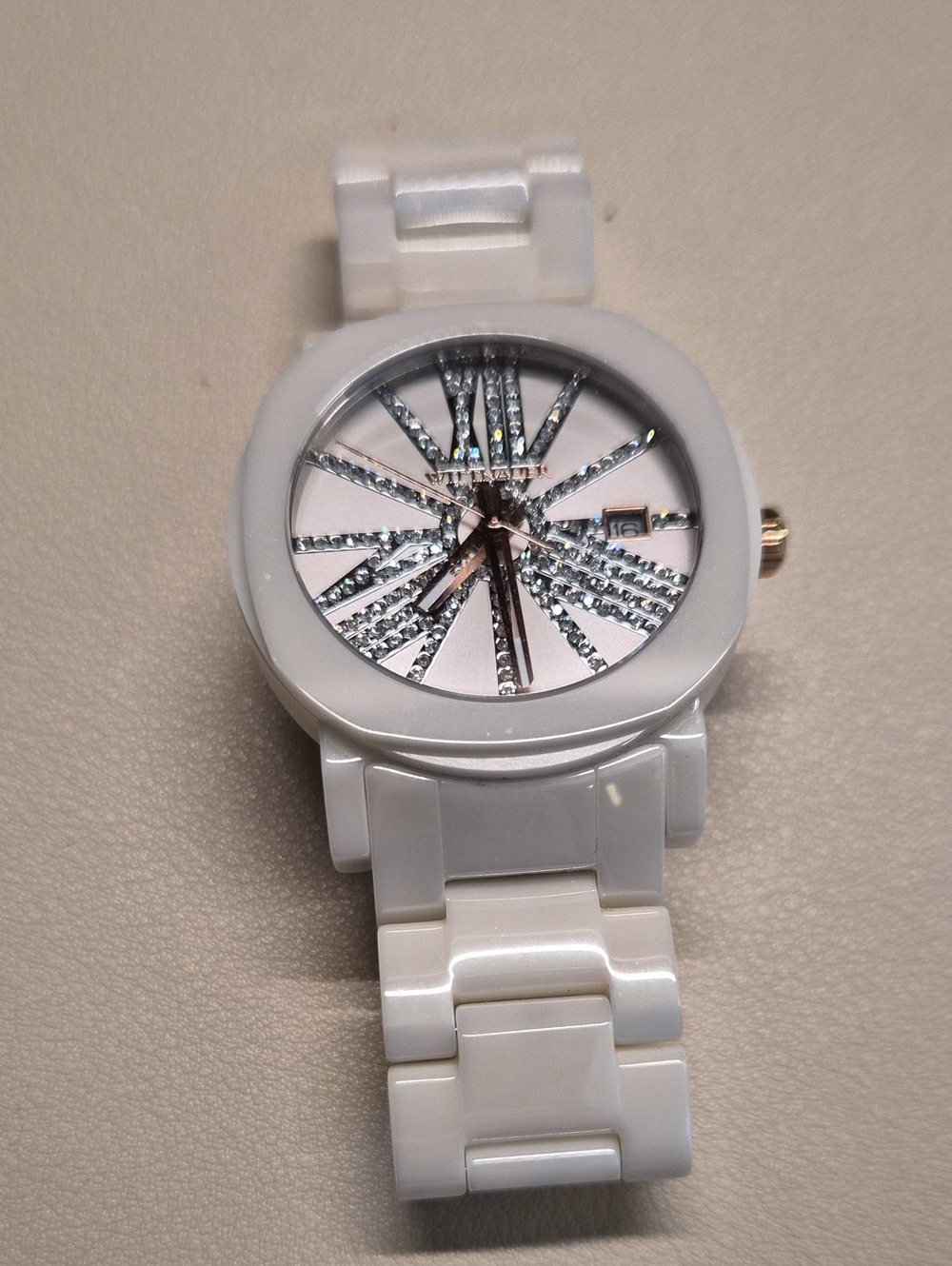 WITTNAUER Light PINK Ceramic Watch with Crystal Accent